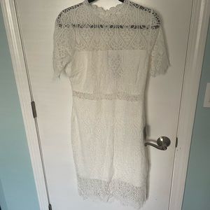 NWT Lulus Remarkable White Lace Dress Bridal Shower